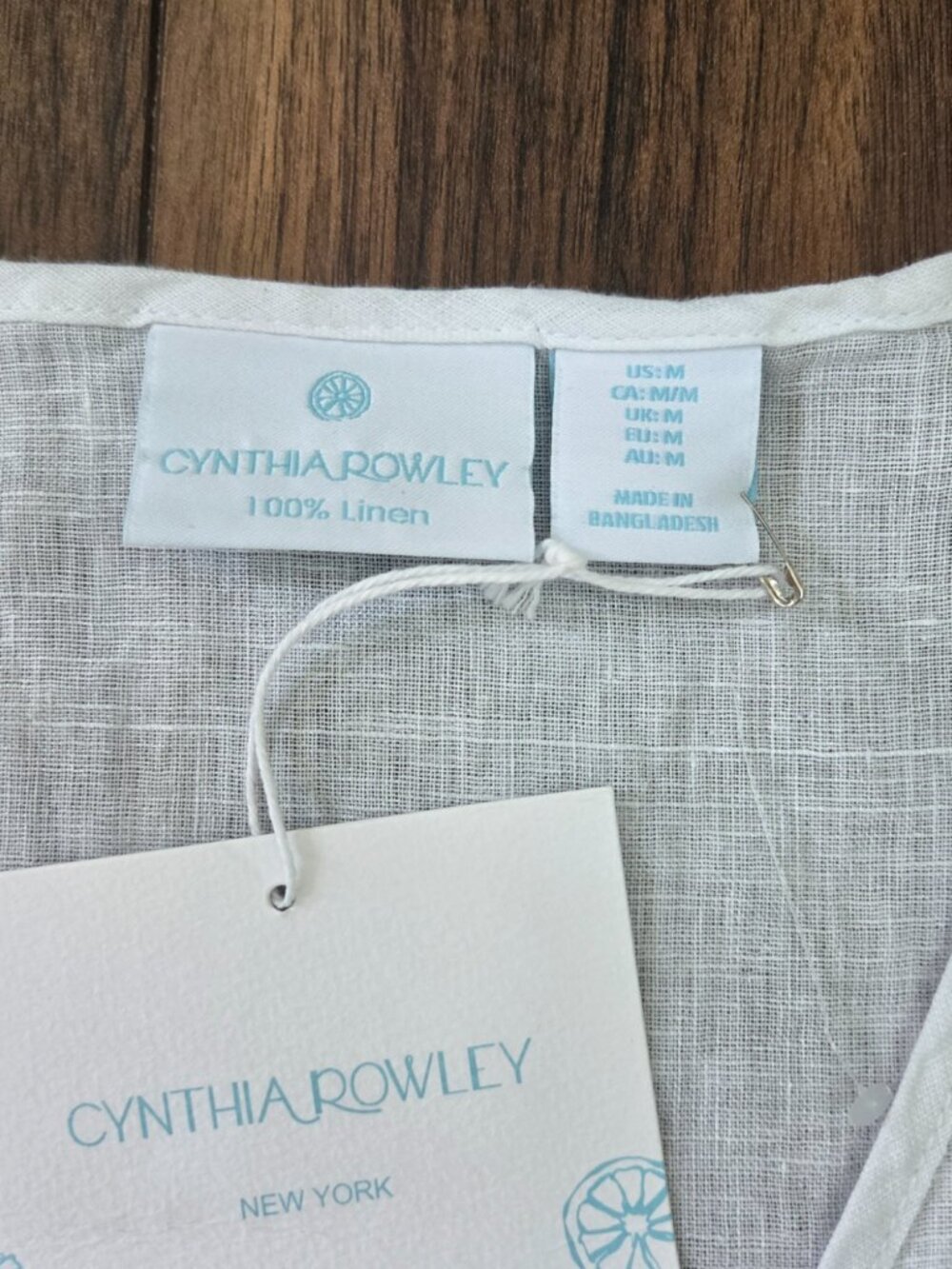 Cynthia Rowley White 100% Linen Tie-Front Vest White - size med NEW WT - Picture 3 of 6